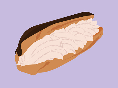 Eclair Illustration 100 day project dessert illustration spot illustration sweets