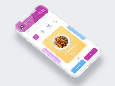 Food App animation app food interface ios minimal motion photo ui ux