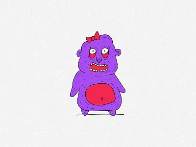 creature bear 2/3 bear crazy creature doodle draw illustration monster neon sketch weird
