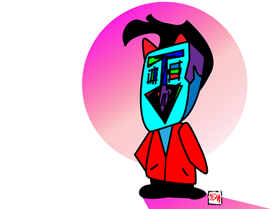 Chicken Doodles abstract cartoon character illustration vector