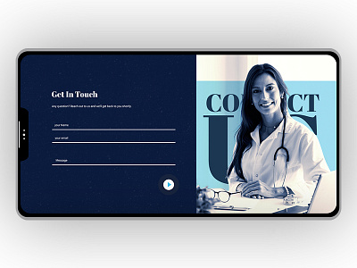 Clinic management system website app landing blue clinic dark theme doctors landing page stethoscope system website