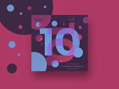 Poster live stream architect design geometry gradient graphis logo minimal purple poster t shirt white