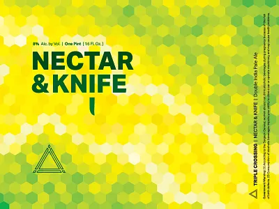 Nectar & Knife DIPA ⟁ Triple Crossing beer beer label brewery can craft beer packaging triple crossing