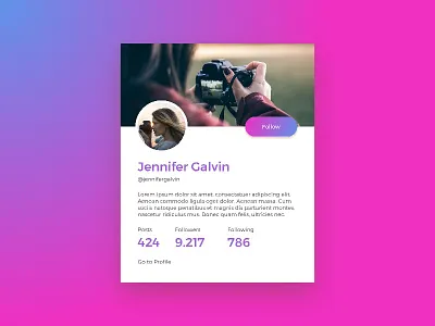Daily UI 016 - Pop-Up / Overlay 016 challenge daily daily ui dailyui design interface overlay popup profile ui widget