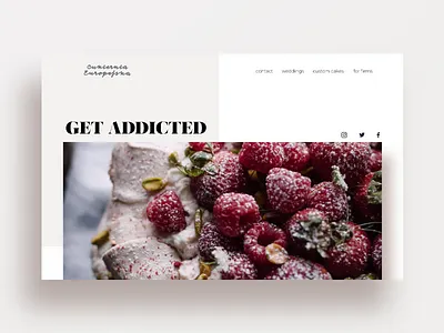 Bakery bakery cafe cake food fruits landingpage onepage restaurant sweets ui ux
