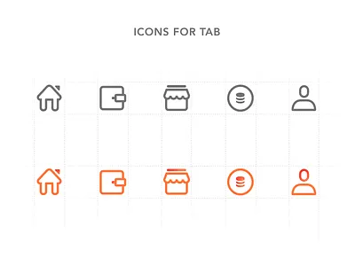 Icon app design icon illustrator tab working
