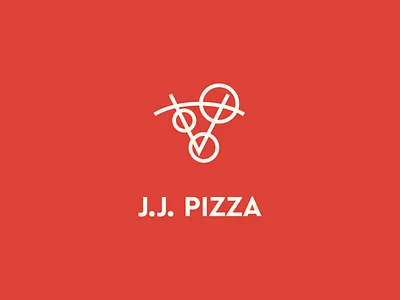 J.J. Pizza branding identity illustrator jj pizza logo logos pizza thirty thirtylogos