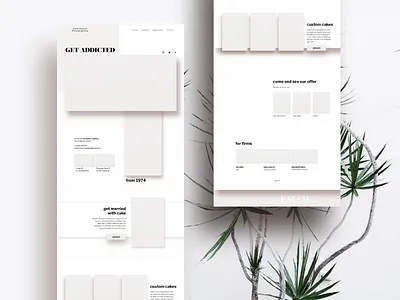 Bakery Wireframes bakery cafe cake food fruits landingpage onepage restaurant sweets ui ux wireframe