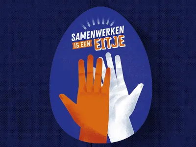 Samenwerken Is Een Eitje clap easteregg egg hands hi hi5 shake teamwork