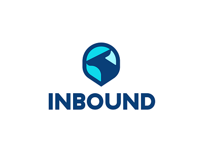 Inbound animal bounce bound direction kangaroo logo pin point roo