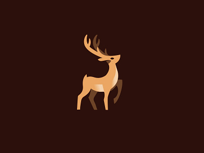 Deer animal deer design illustration logo marks minimal retro smart symbol vintage