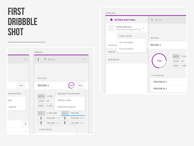 Sistema Electoral - First Dribbble Shot first metrics pld politics se
