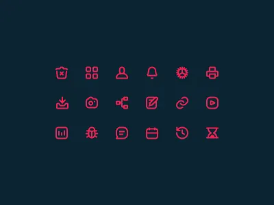 Trunk Interface Icons flow icons line planning project roadmap timeline trunk ui work