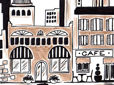 City Illustration animation art direction branding hand drawing illustration pitch deck sizzle reel