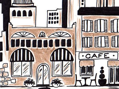 City Illustration animation art direction branding hand drawing illustration pitch deck sizzle reel