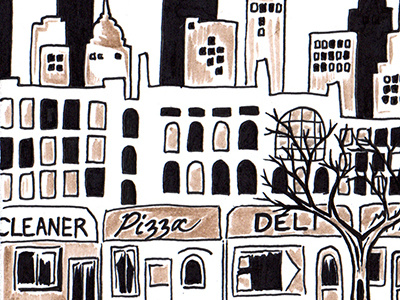 City Illustration animation art direction branding hand drawing illustration pitch deck sizzle reel