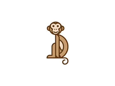 Monkey Mark brand branding circle grid icon iconic identity logo mark monkey symbol type