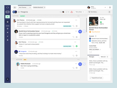 Post detail app appdesign customer care dashboard desktop inbox interaction ui userexperience userinterface ux