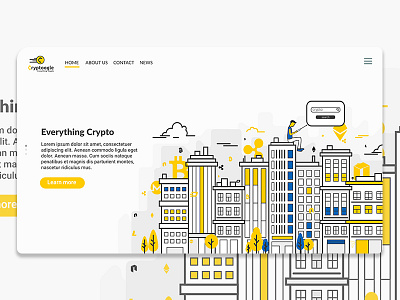 Cryptoogle | Everything Crypto bitcoin blockchain coin crypto crypto landing page crypto website cryptoogle ethereum line illustration litecoin website