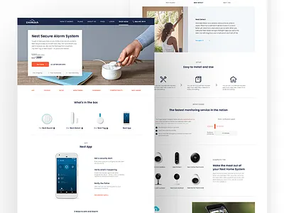 Nest with LiveWatch Monitoring - Product Page Exploration design home product protect security ui ux web website