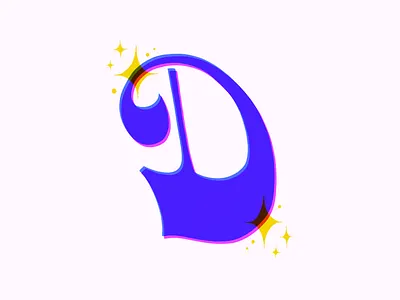 D // 36 Days of Type 70s color d disco hand drawn type hand lettering handlettering letter lettering transparency type