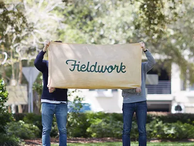 Fieldwork Flag branding fieldwork flag logo script