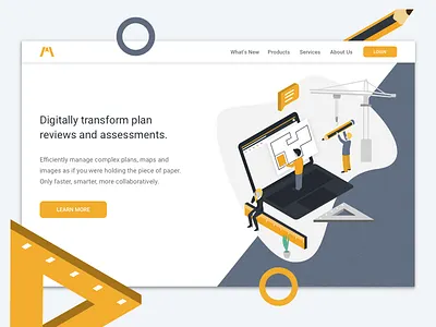 Landing page browser collaboration design desktop devices illustration mobile vector