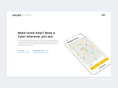 Tutor App - Case Study app case study iphonex map modal portfolio receipt ui ux