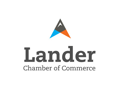 Lander Chamber of Commerce arrow compass mountains navigation venn diagram