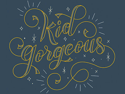 Kid Gorgeous calligraphy comedy flourishes handlettering illustration john mulaney lettering ligatures script sketch swashes swirl