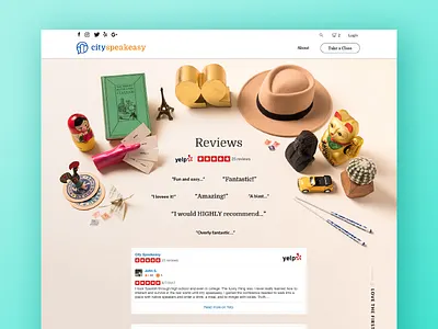 City Speakeasy Website Review Page education language rating review reviews ui web design website