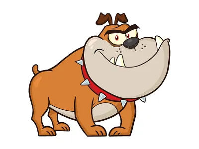 Brown Bulldog animal bulldog cartoon character dog logo mascot pet pooch puppy