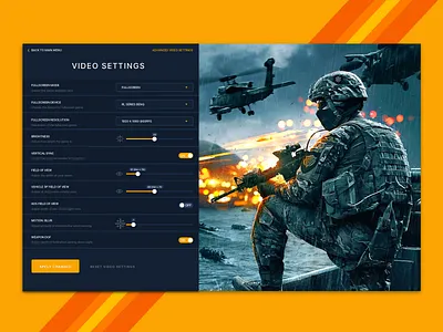 Settings | Daily Ui 007 challenge dailyui dark game interface settings uiux video