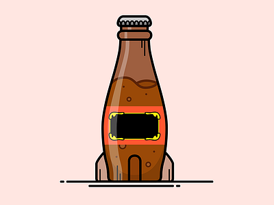 Fallout Nuka Cola Wild Bottle Illustration bottle cola fallout gaming illustration illustrator nuka vector