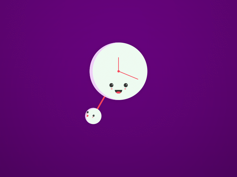 The Pendulum Boy animation clock gif motion particles pendulum tick time tock