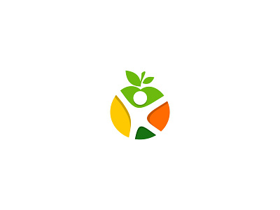 Happy Healthy body design fit food happy healthy icon idea logo people symbol