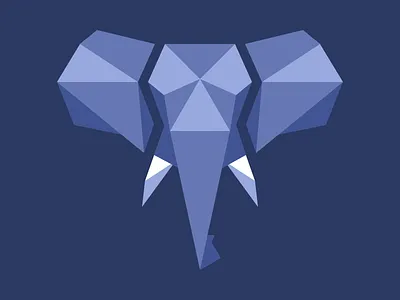 Elephant elephant low poly triangles