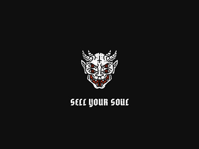 Sell Your Soul art black danger devil evil icon illustration soul white