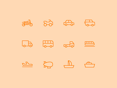 Transportation Icon Set design icon icons symbol transportation vector vehicle