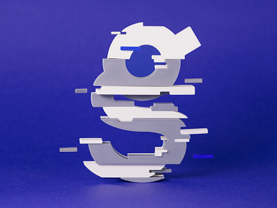 Glitchy G 36days 36daysoftype 3d 3dprint g glitch letter photography photoshoot setdesign typography