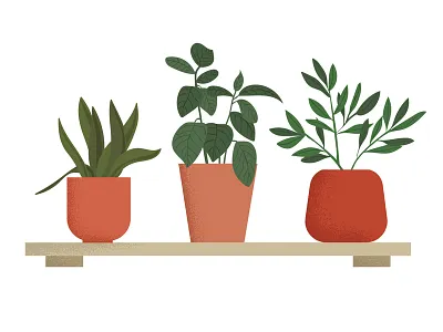 Plant pots! flowers illustration illustrator leaves plant pot plants stippling