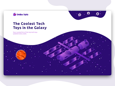 Tomorrow Toys Landing Page design graphic design illustration toys typography ui ux