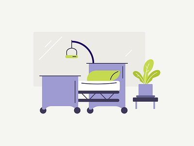 Medical bed bed design health illustration medical plant vector