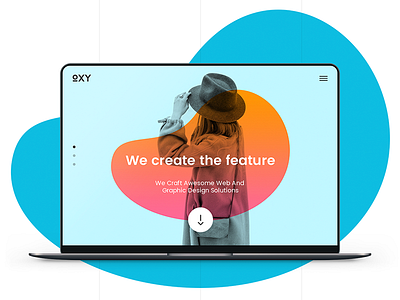 Oxy Creative Template creative landing portfolio psd. modrn simple sketch team template theme