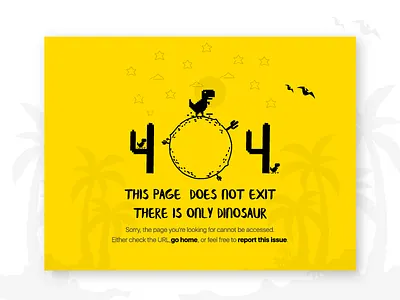 404 Page | Daily Ui 008 404 challenge dailyui dinosaur pagenotfound uiux web