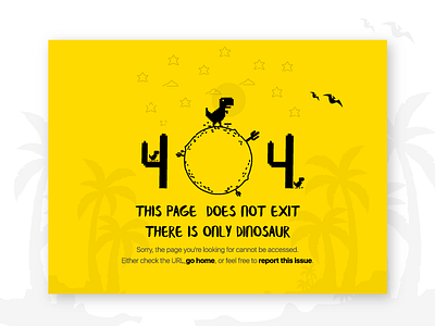 404 Page | Daily Ui 008 404 challenge dailyui dinosaur pagenotfound uiux web