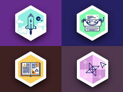 Four Icons adobe illustrator iconography icons illustration