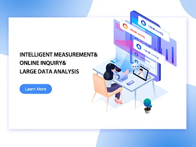 illustration for intelligent measurement animation character colour illustration science technology