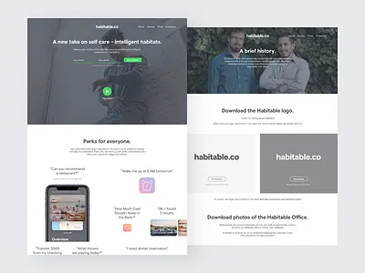 Habitable bot button desktop grid ui user experience user interface ux website