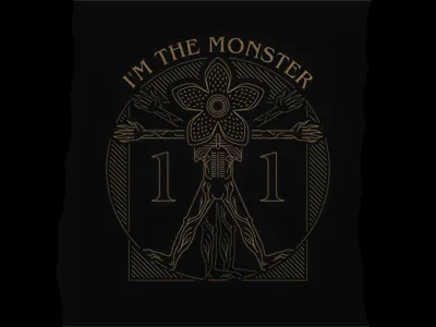 Vitruvian Demogorgon da demogorgon stranger things vinci vitruvian